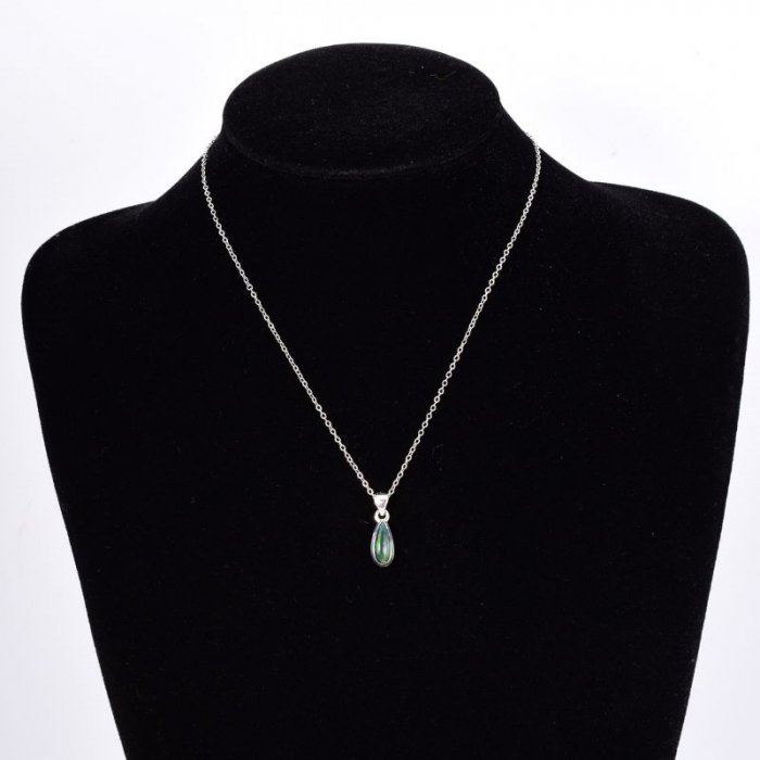 Pandantiv argint Cosmos - opal negru etiopian [3]