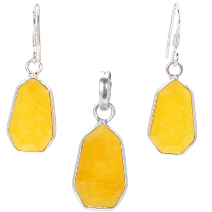 Set argint cu jad galben Elixirul Soarelui [1]