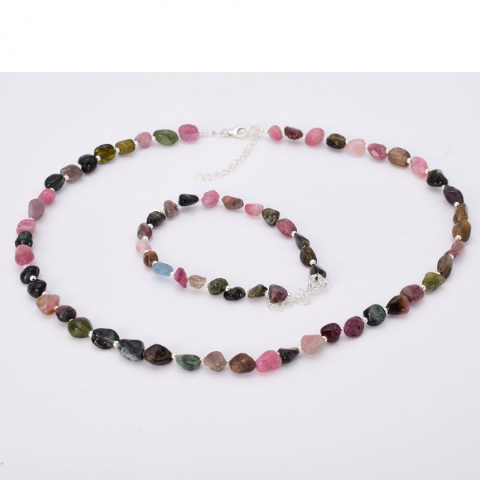 Set argint cu turmalina - colier, bratara [3]