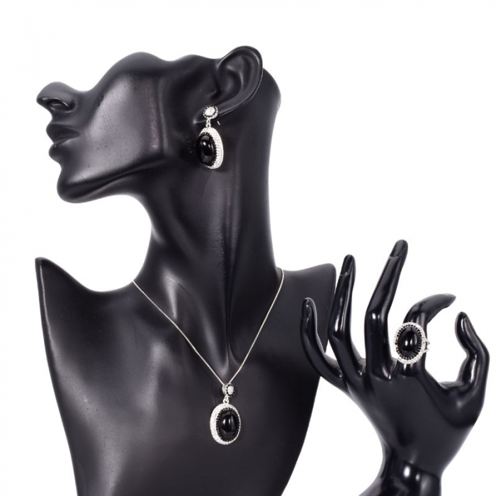 Set argint elegant - onix si CZ [2]