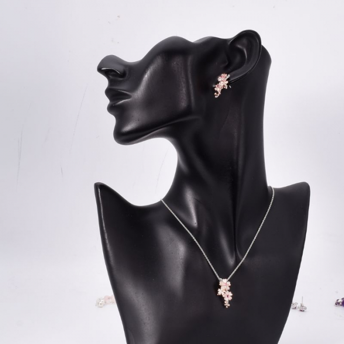 Set argint Floare de Cires cu rodolit [2]