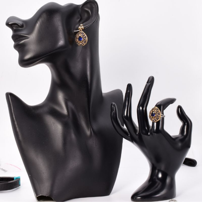 Set argint otoman forma para cu CZ albastre Regina Anatoliei [2]