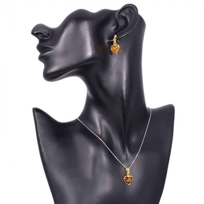 Set argint placat cu aur 14K, chihlimbar [2]