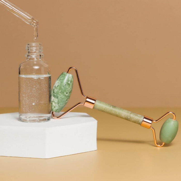 Set rola masaj facial si gua sha jad verde [3]
