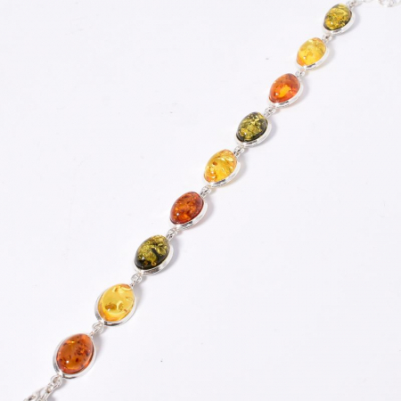 Bratara argint chihlimbar multicolor 18-20 cm [4]