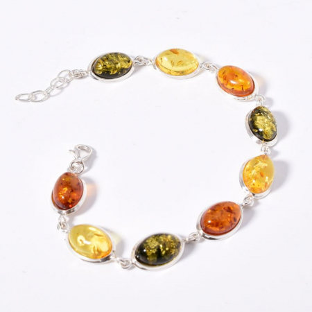 Bratara argint chihlimbar multicolor 18-20 cm [3]