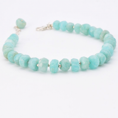 Bratara argint cu amazonit brut fatetat Spiritul Oceanului [2]