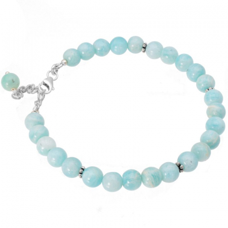 Bratara argint cu amazonit rotund [0]