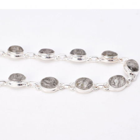 Bratara argint cuart rutilat negru [2]