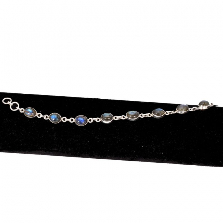 Bratara argint cu labradorit Reflexii Celeste 19-20 cm [2]