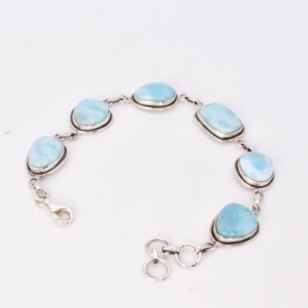 Bratara argint cu larimar Ecoul Oceanului [2]