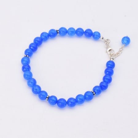Bratara argint cu margele calcedonia albastra [2]