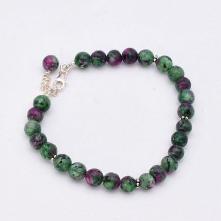 Bratara argint cu rubin in zoisit 18-20 cm [2]