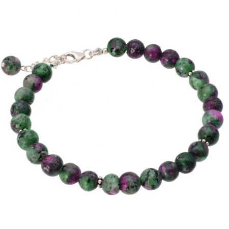 Bratara argint cu rubin in zoisit 18-20 cm [0]