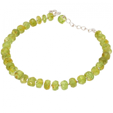 Bratara argint cu peridot brut fatetat