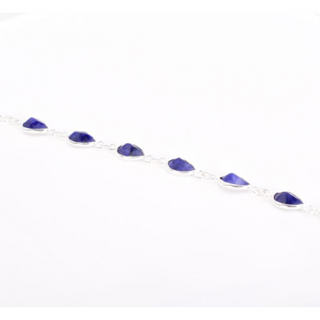 Bratara argint cu safir albastru forma para [2]