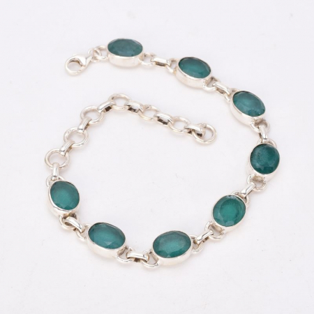Bratara argint cu smarald natural Sufletul Padurii [1]