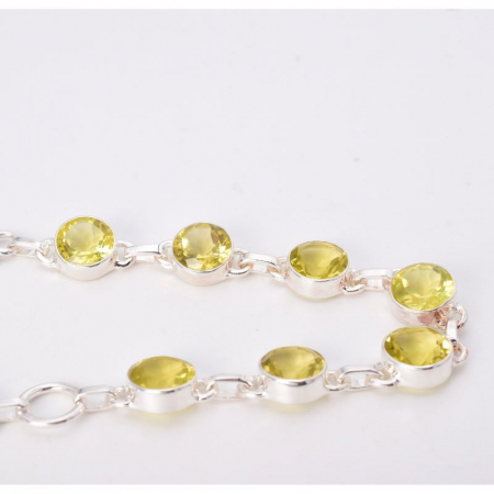 Bratara argint cu topaz lemon rotund [2]