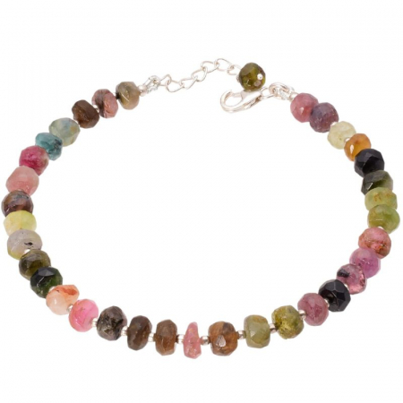 Bratara argint cu turmalina bruta fatetata 18+2 cm [0]