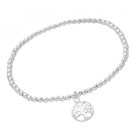 Bratara argint elastica cu bilute 3 mm Copacul Vietii [0]