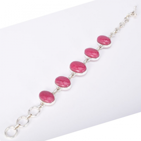 Bratara argint handmade cu rodonit oval [2]