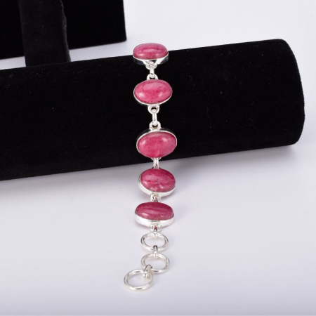 Bratara argint handmade cu rodonit oval [1]