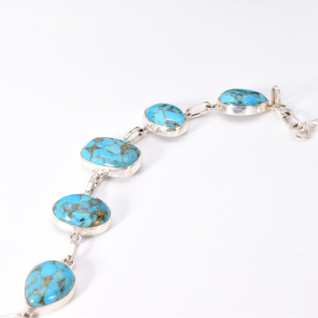 Bratara argint cu turcoaz cupru albastru [2]