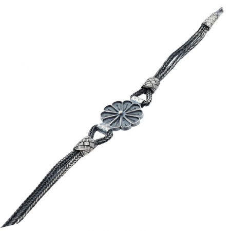 Bratara argint Kazaz oxidat tematica florala [1]