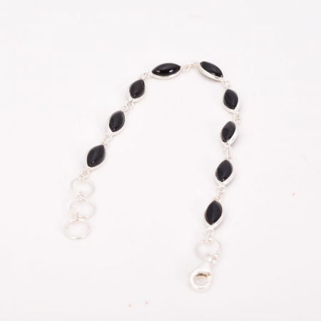 Bratara argint cu pietre onix negru marchiz [1]
