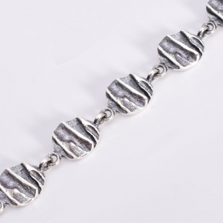 Bratara argint patinat Scoarta de Copac [1]