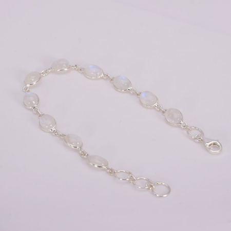 Bratara argint piatra lunii cabochon oval [4]