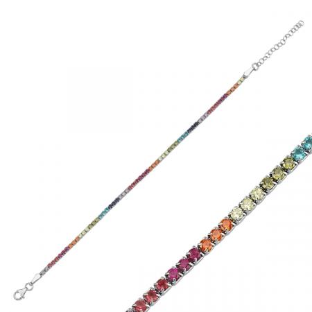 Bratara argint tennis Curcubeu [2]