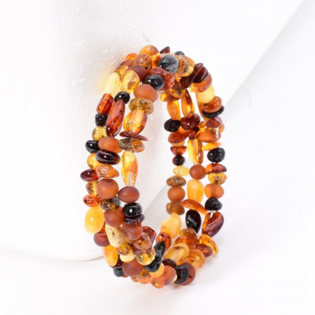 Bratara chihlimbar multicolor pe sarma cu memorie 3 straturi [2]