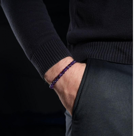 Bratara elastica cu ametist 6 mm [1]