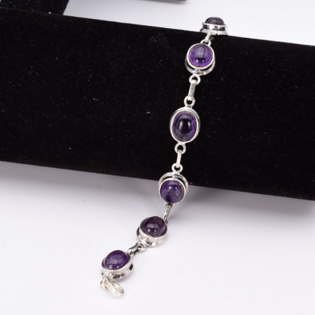 Bratara cu ametist natural din argint [2]