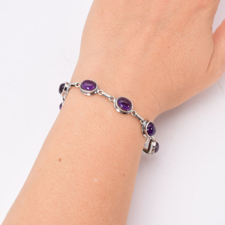 Bratara cu ametist natural din argint [1]