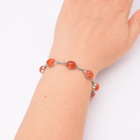 Bratara cu carneol oval din argint [1]