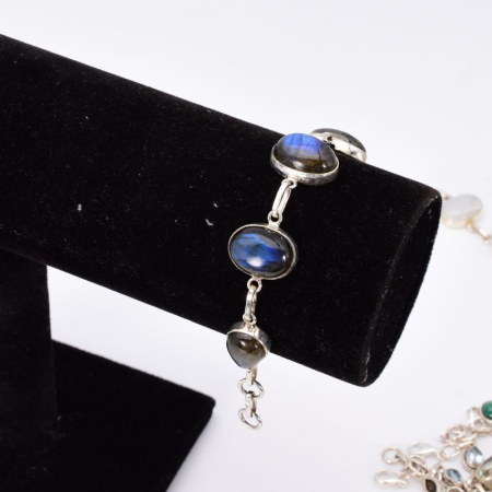 Bratara cu labradorit din argint handmade 18-19 cm [2]