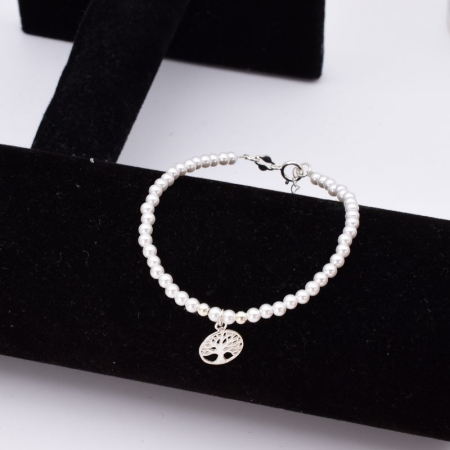 Bratara cu perle de cultura 3 mm din argint Copacul Vietii [2]