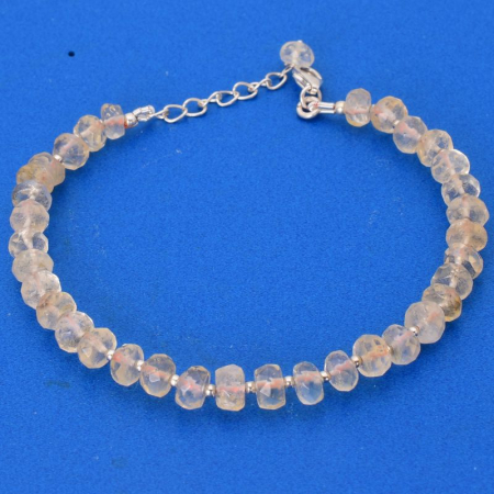 Bratara de argint cu citrin brut fatetat Raze de Aur [2]