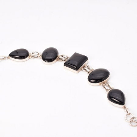 Bratara de argint cu onix statement Eleganta Intunecata [2]