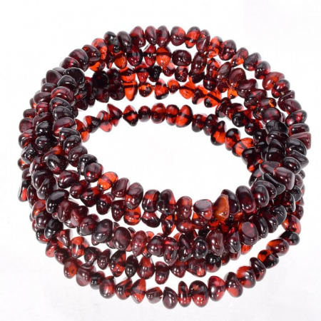 Brățară din chihlimbar cherry pe sârmă cu memorie 6 straturi [4]