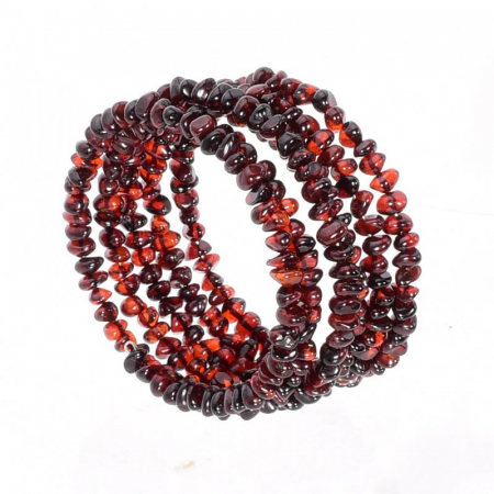 Brățară din chihlimbar cherry pe sârmă cu memorie 6 straturi [3]