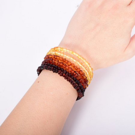 Bratara din chihlimbar multicolor pe sarma cu memorie [1]