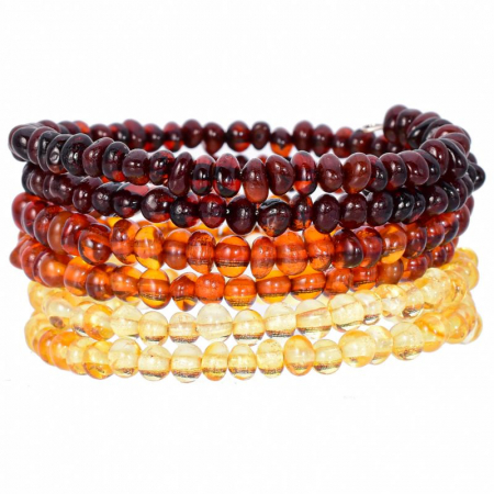 Bratara din chihlimbar multicolor pe sarma cu memorie [3]