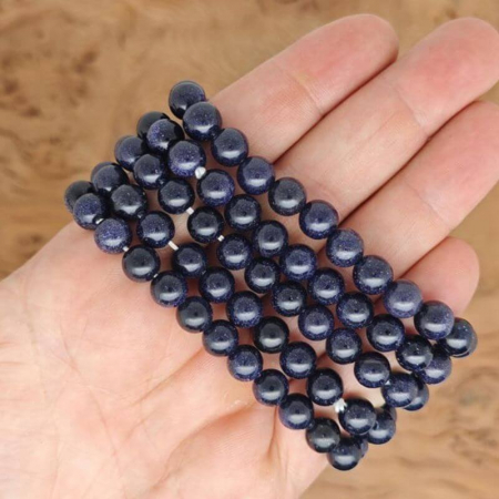 Bratara elastica cu goldstone albastru 8 mm [1]