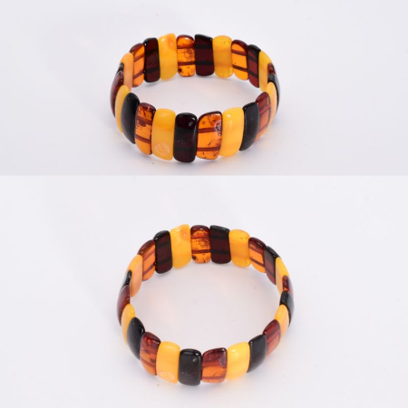 Bratara elastica cu chihlimbar Mozaic Solar [1]