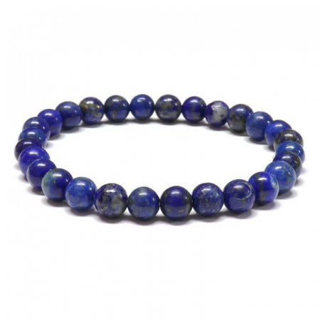 Bijuterii lapis lazuli - Bratara elastica cu lapis lazuli 8 mm