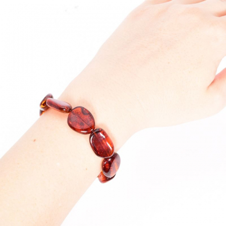 Bratara elastica din chihlimbar cherry, 17-19 cm [1]