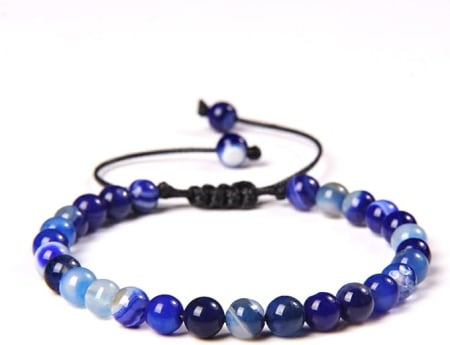 bratara-pietre-agat-albastru-6-mm-snur-textil